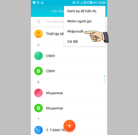 Vào Nhập/xuất